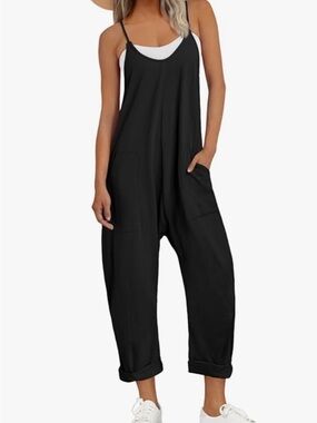 Light Gray & Black -  Relaxed Jumpsuit - Casual *** (2 in a set) ***